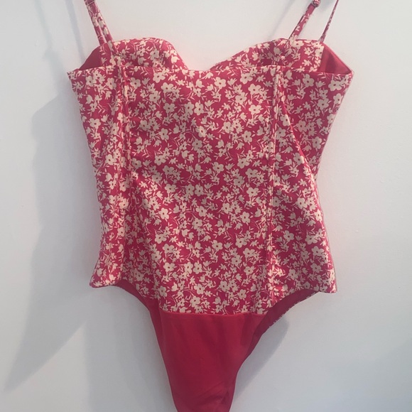 NWT Zara Floral Corset Bodysuit, Sz Small - Picture 11 of 16